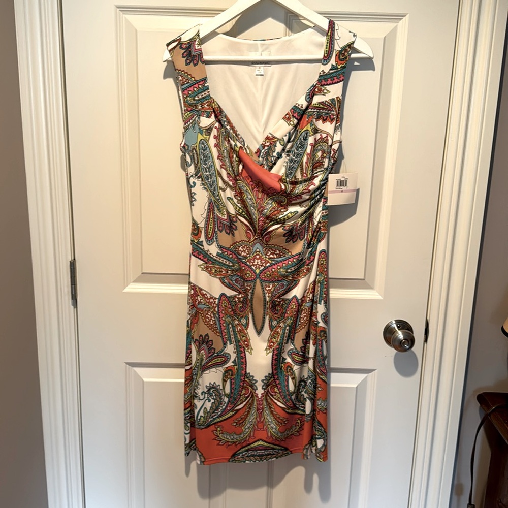 Donna Morgan dress multi-color paisley size 6 new with tags